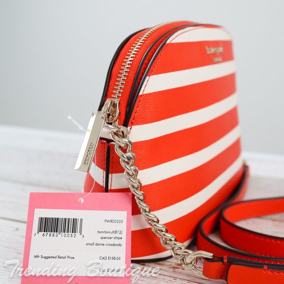 NWT Kate Spade Spencer Stripe Small Dome Crossbody - Picture 5 of 12